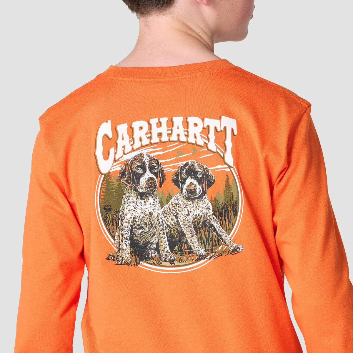 Boys' Long Sleeve Puppy Pocket T-Shirt (Toddler/Child/Youth)