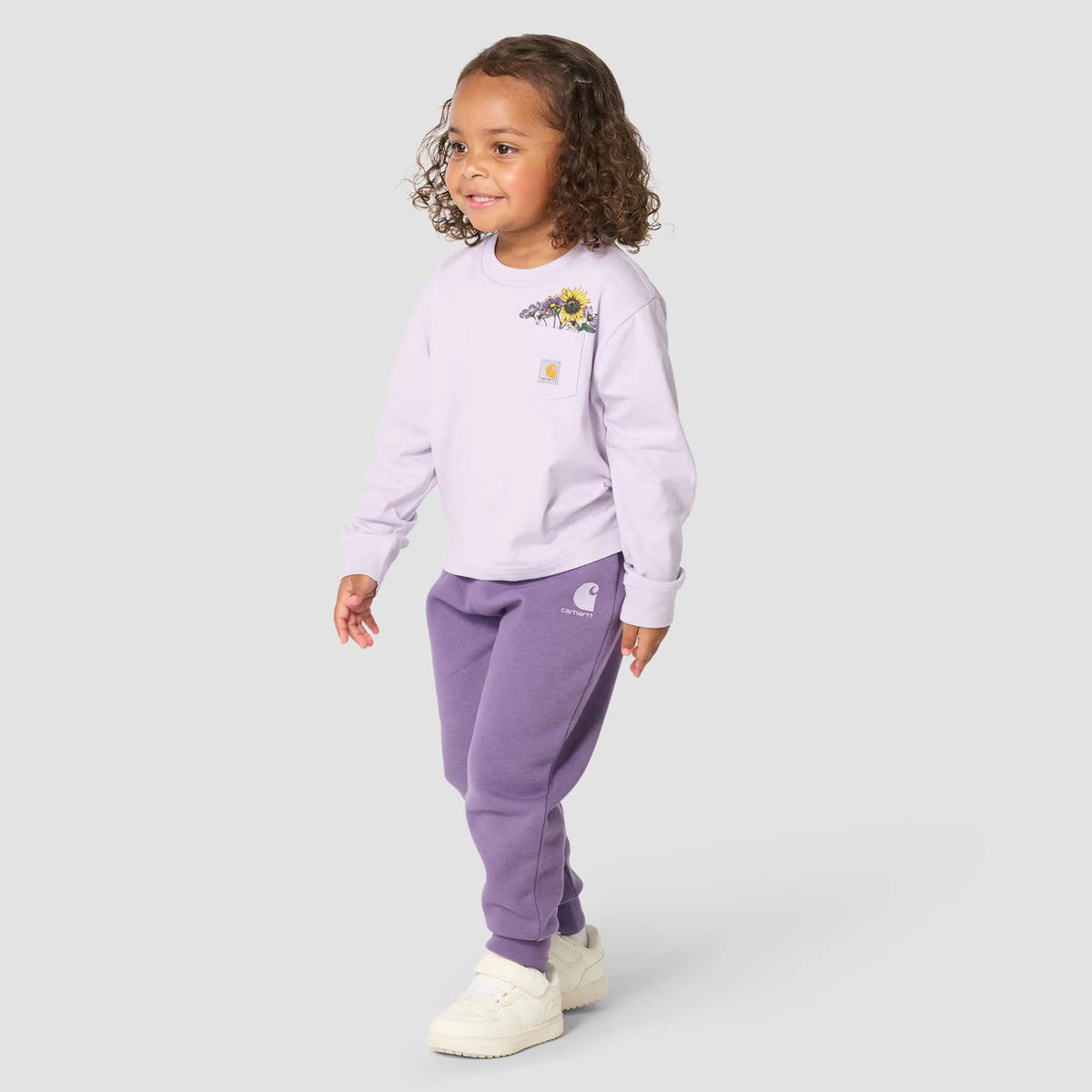 Girls' Long Sleeve Floral Pocket T-Shirt (Toddler/Child/Youth)
