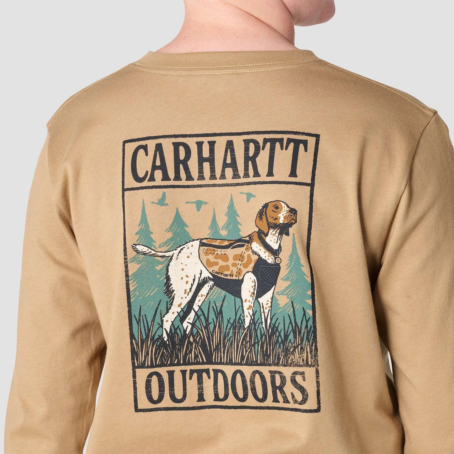 Boys' Long Sleeve Duck Camo Dog Pocket T-Shirt (Toddler/Child/Youth)