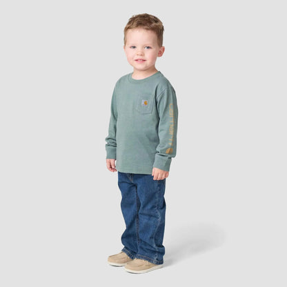 Boys' Long Sleeve Pocket Logo T-Shirt (Toddler/Child/Youth)