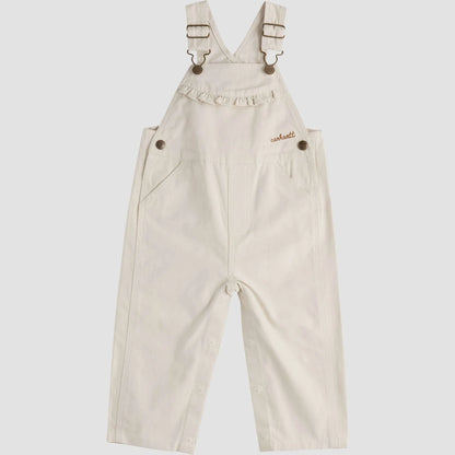 Girls' Canvas Ruffle Front Overall (Baby/Toddler)