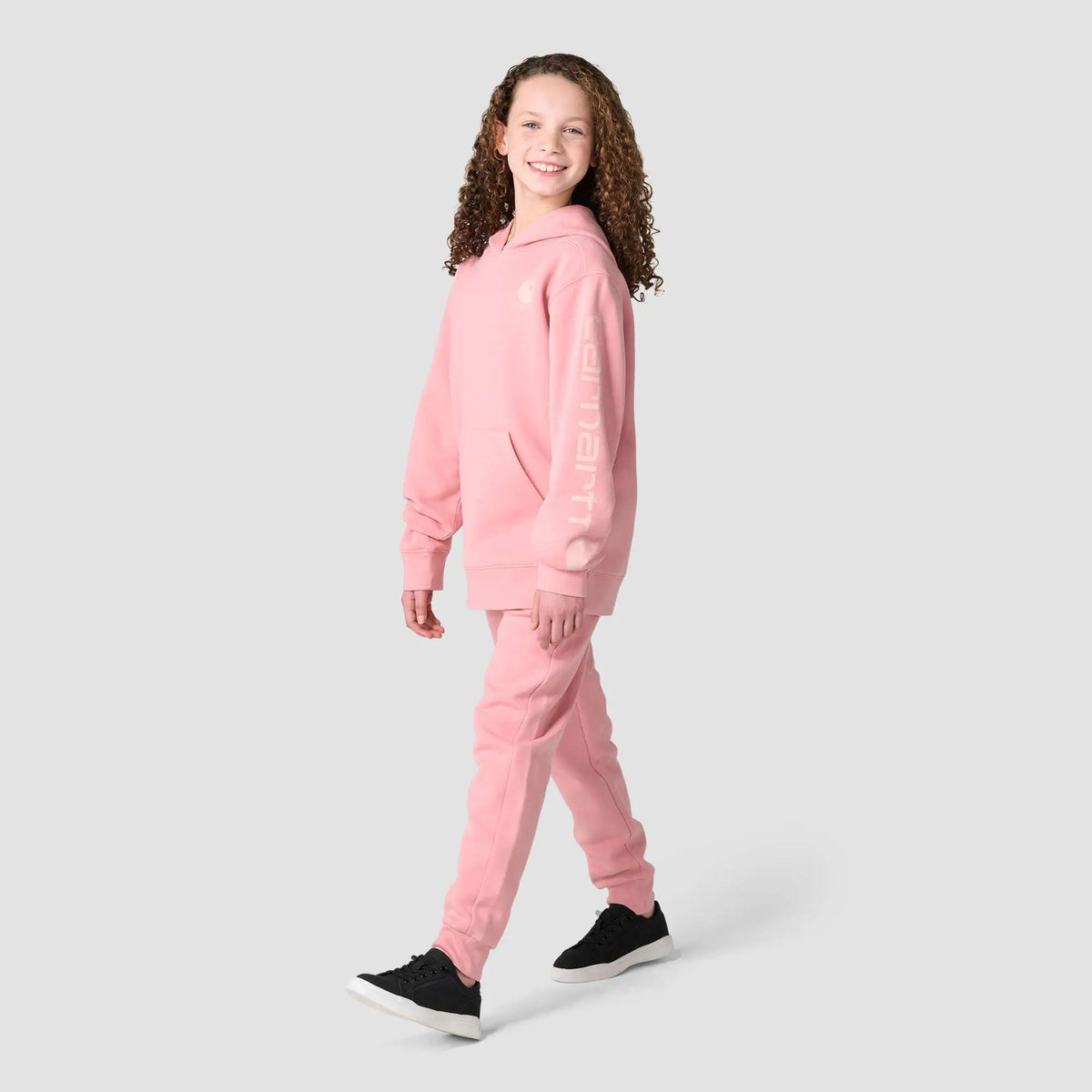 Girls' Long Sleeve Hooded Logo Sweatshirt (Child/Youth)