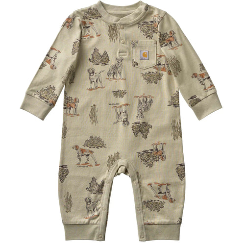 Boys' Long Sleeve Dog Print Coverall (Baby)