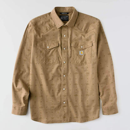 Montana Rugged Flex™ Relaxed Fit Lightweight Long-Sleeve Snap-Front Plaid Shirt