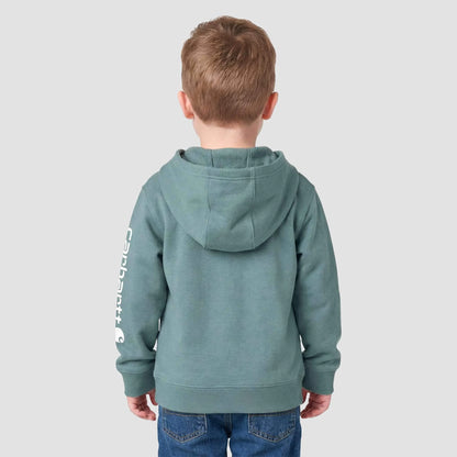 Boys' Long Sleeve Half-Zip Hooded Logo Sweatshirt (Baby/Toddler)