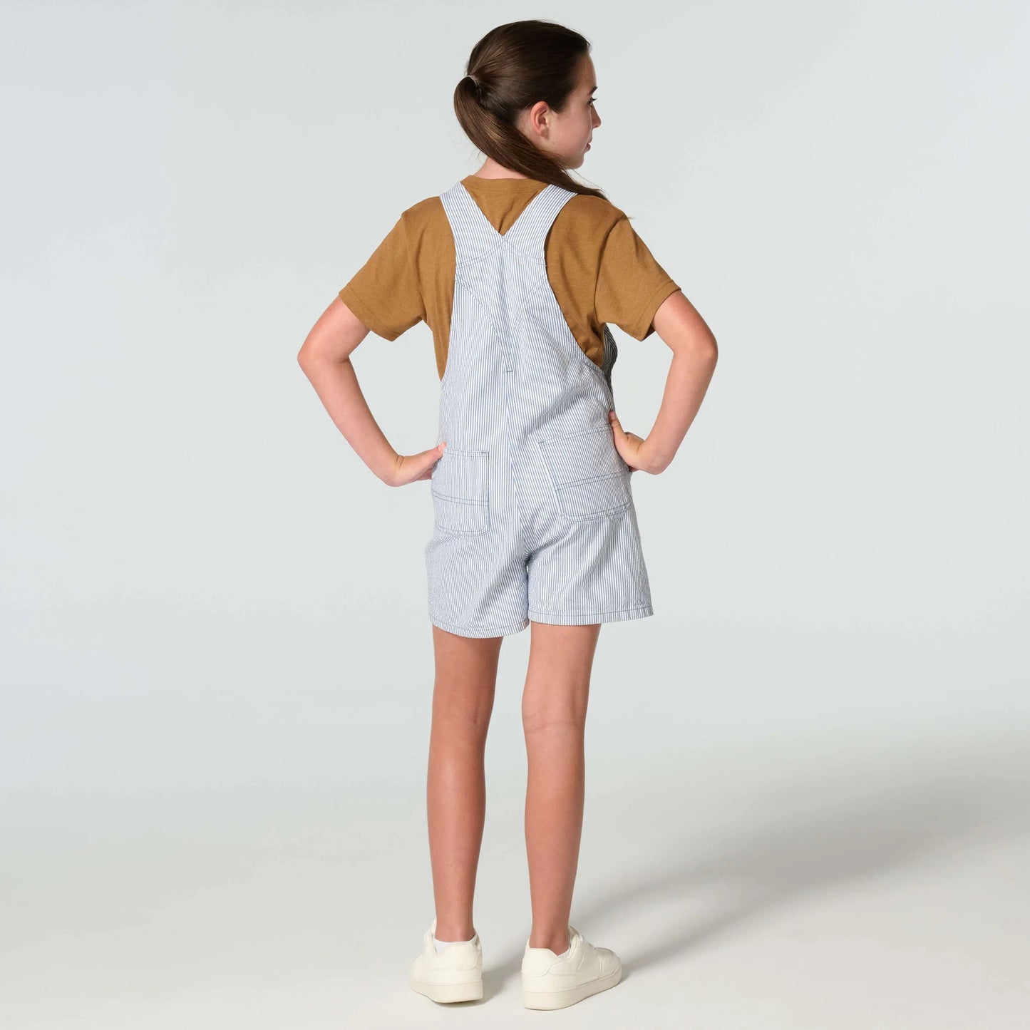Girls' Twill Stripe Shortall (Child)