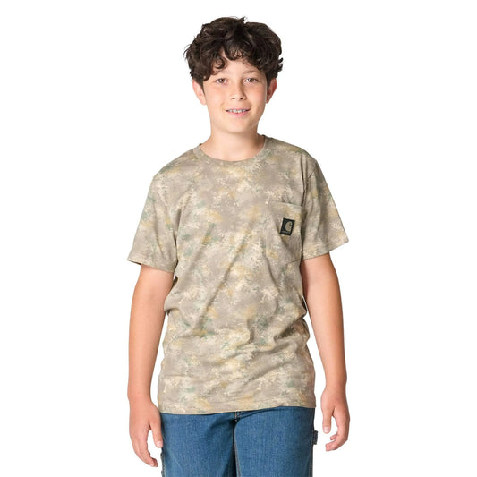Boys' Short Sleeve Faded Camo Pocket T-Shirt (Toddler/Child/Youth)