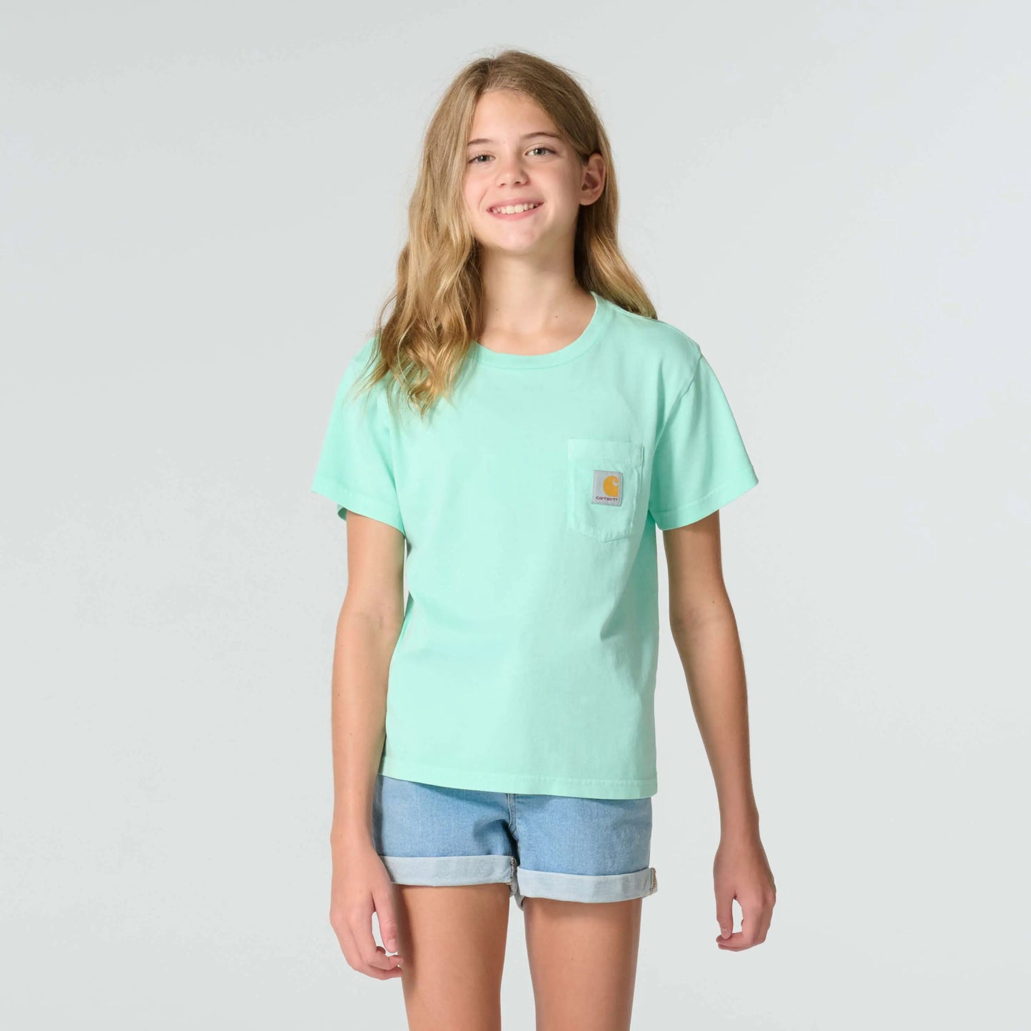 Girls' Short Sleeve Re-Engineered Garment Dye Pocket T-Shirt (Child/Toddler/Youth)
