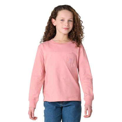 Girls' Long Sleeve Tonal Patch Pocket T-Shirt (Toddler/Child/Youth)