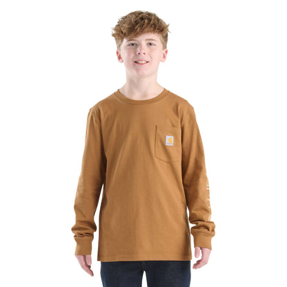 Boys' Long Sleeve Graphic Pocket T-Shirt (Toddler/Child/Youth)