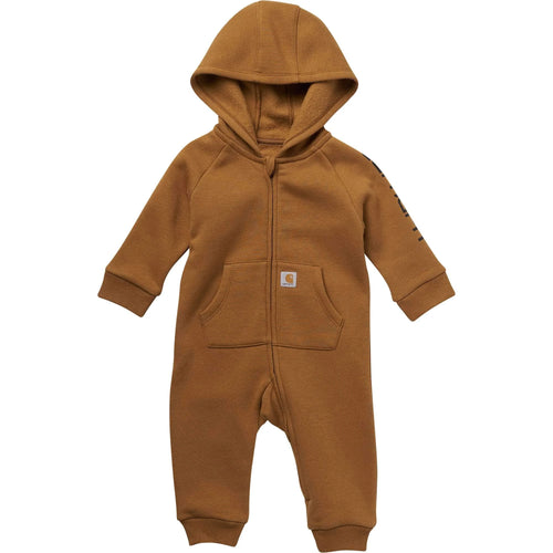 Boys' Long Sleeve Zip-Front Hooded Fleece Coverall (Baby)