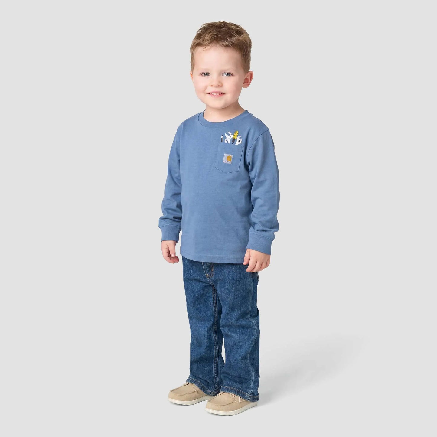Boys' Long Sleeve Tool Pocket T-Shirt (Toddler/Child)