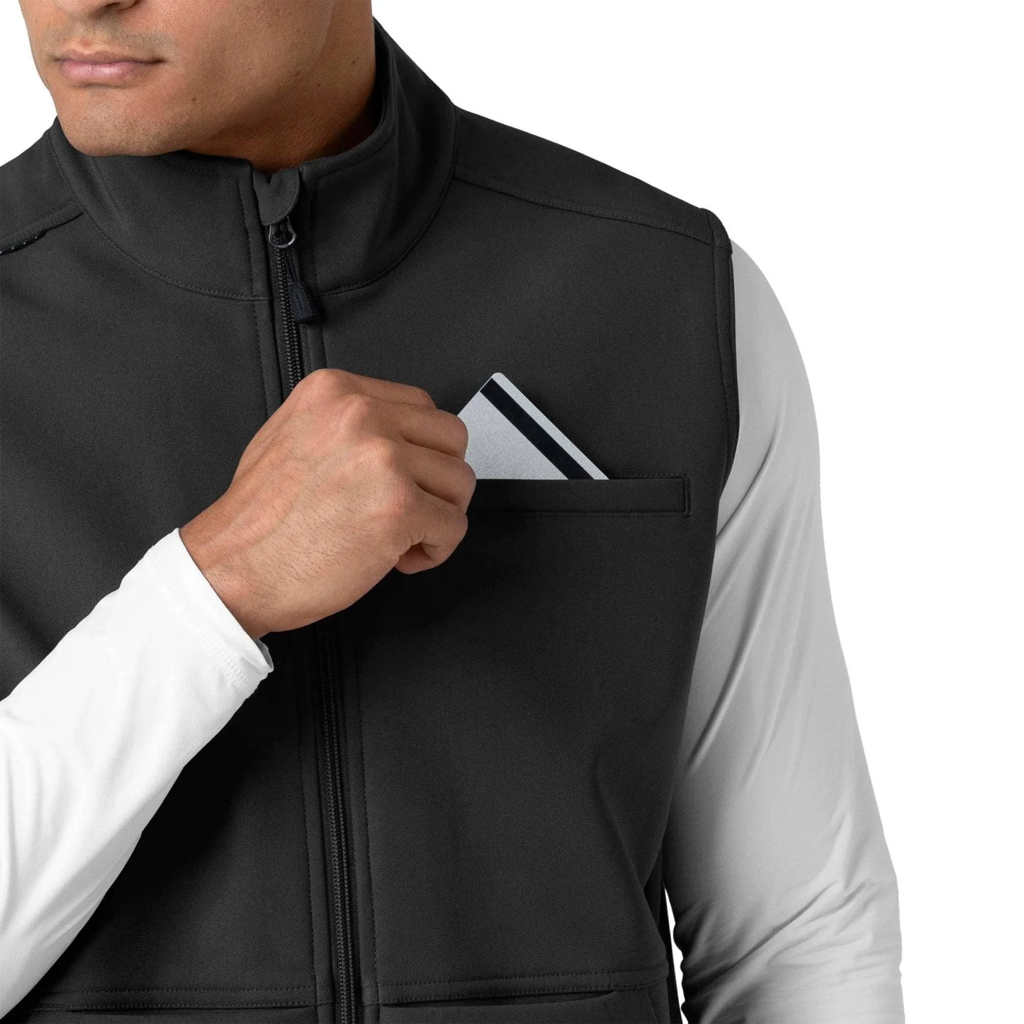 Rugged Flex® Men's Bonded Fleece Scrub Vest