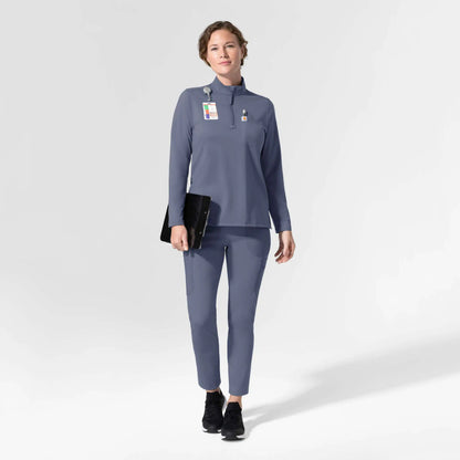 Women's Force Cross-Flex Knit Long Sleeve Quarter Zip Scrub Top