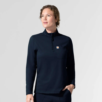 Women's Force Cross-Flex Knit Long Sleeve Quarter Zip Scrub Top