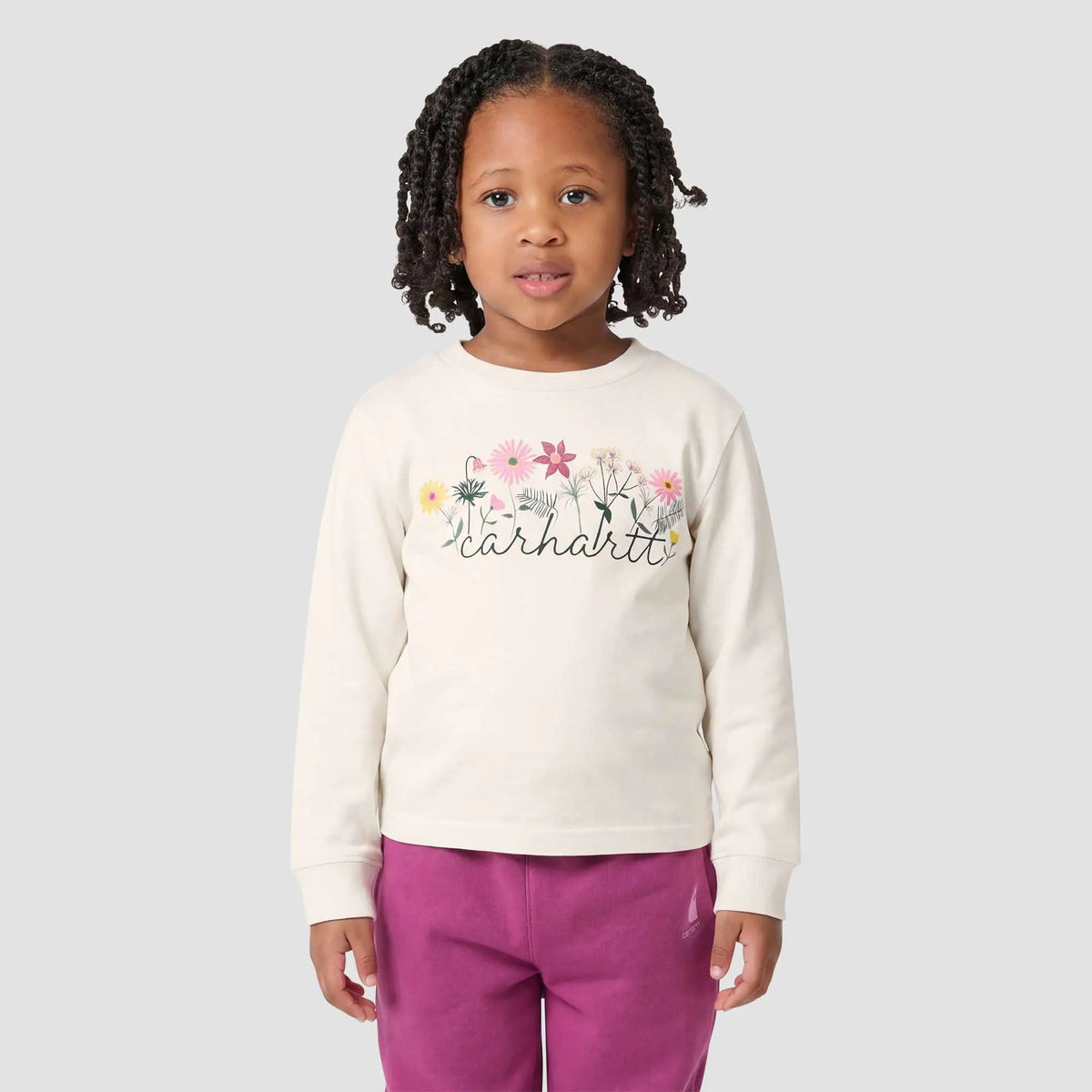 Girls' Long Sleeve Script T-Shirt (Toddler/Child)