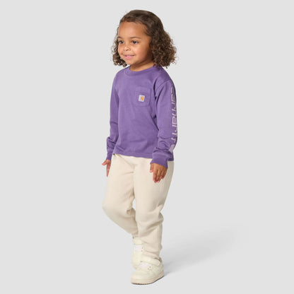 Girls' Long Sleeve Garment Dyed Pocket T-Shirt (Toddler/Child/Youth)