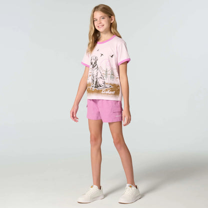 Girls' Short Sleeve Dog Ringer T-Shirt (Child/Toddler)
