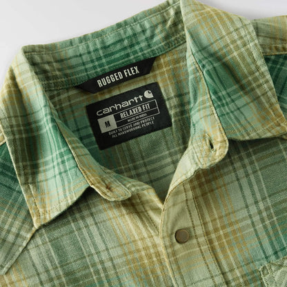 Montana Rugged Flex™ Relaxed Fit Lightweight Long-Sleeve Snap-Front Plaid Shirt