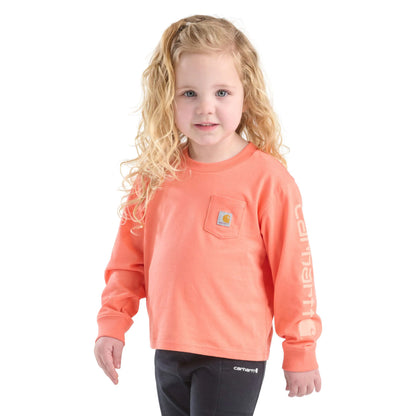 Girls' Long Sleeve Core Logo T-Shirt (Toddler/Child/Youth)
