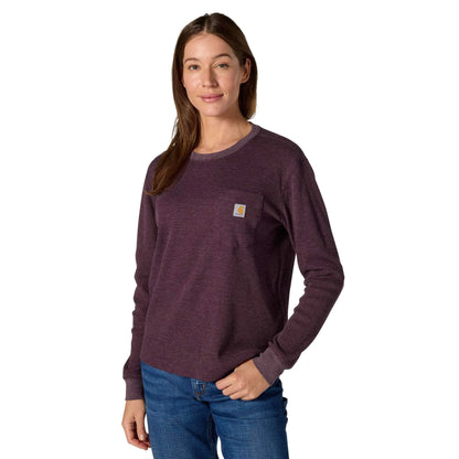 Women's Waffle Knit Loose LS T-Shirt