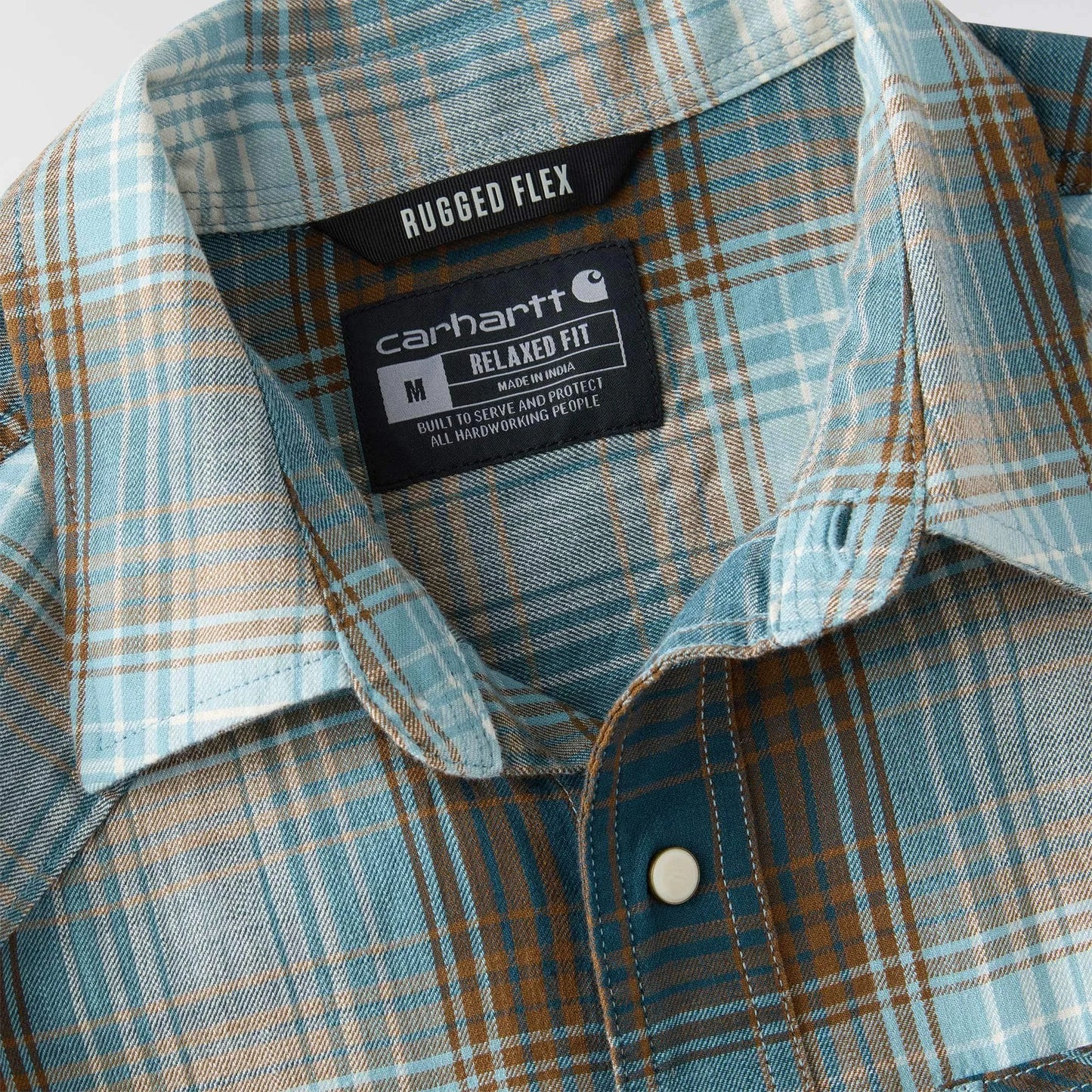 Montana Rugged Flex™ Relaxed Fit Lightweight Long-Sleeve Snap-Front Plaid Shirt