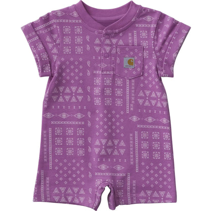 Kids' Short Sleeve French Terry Romper (Baby)