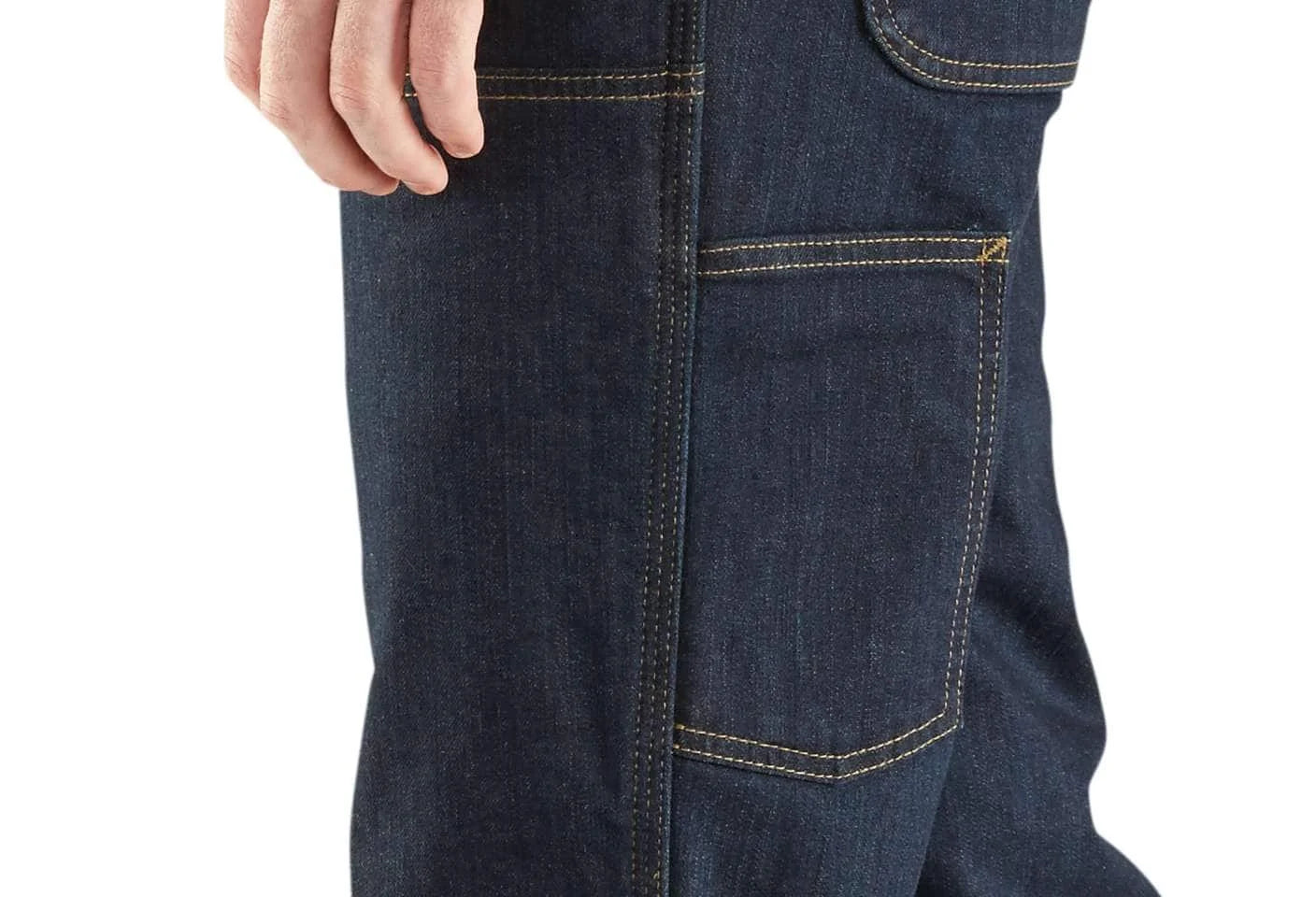 Relaxed Straight Rugged Flex™ Double-Front Denim Dungaree