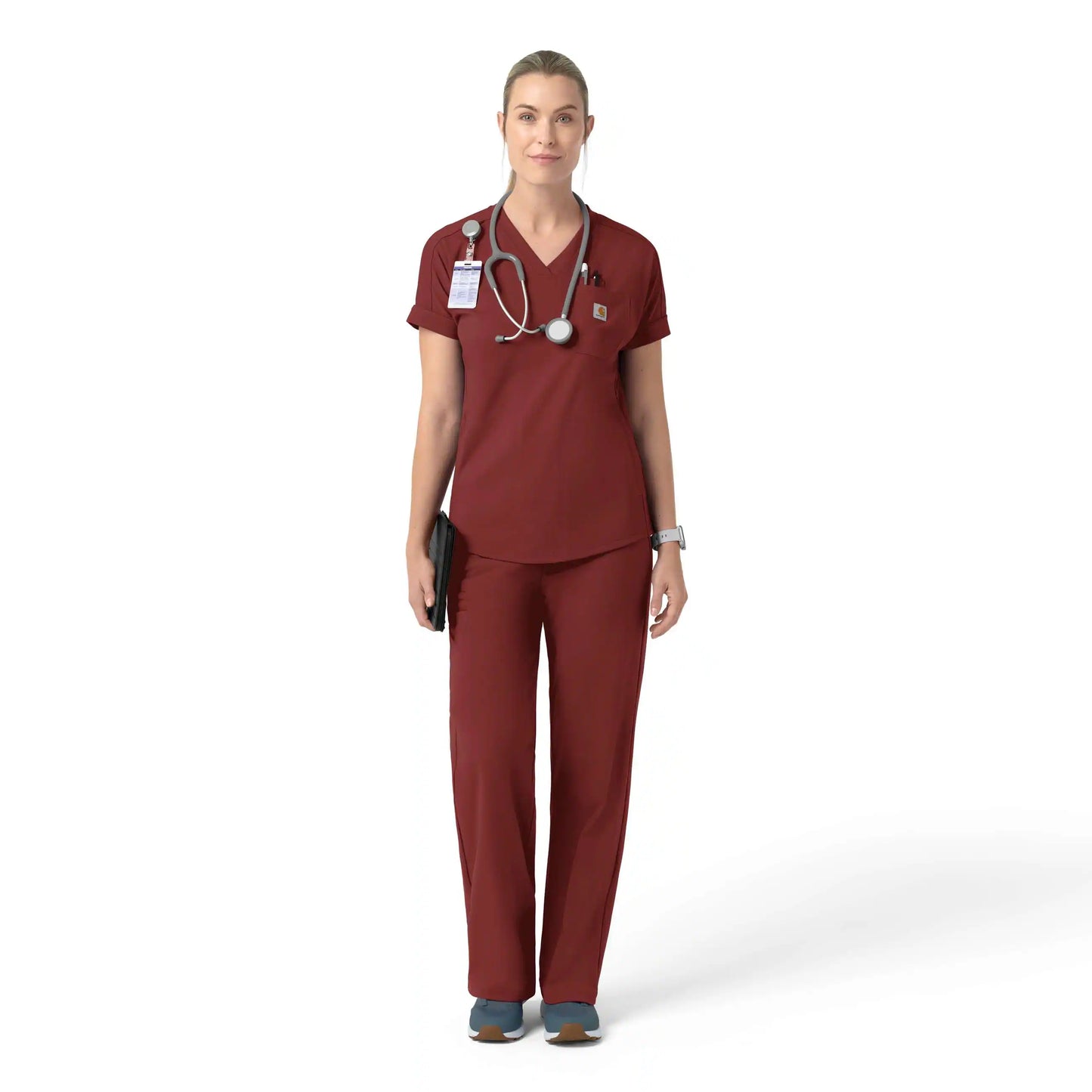 Women's Force Cross-Flex Knit V-Neck Scrub Top