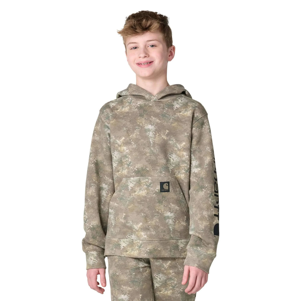 Boys' Long Sleeve Hooded Faded Camo Printed Sweatshirt (Child/Youth)
