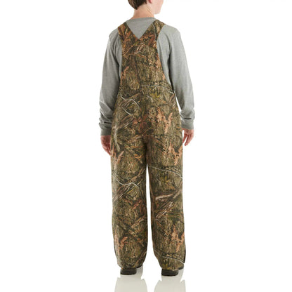 Kids' Loose Fit Canvas Insulated Camo Bib Overall