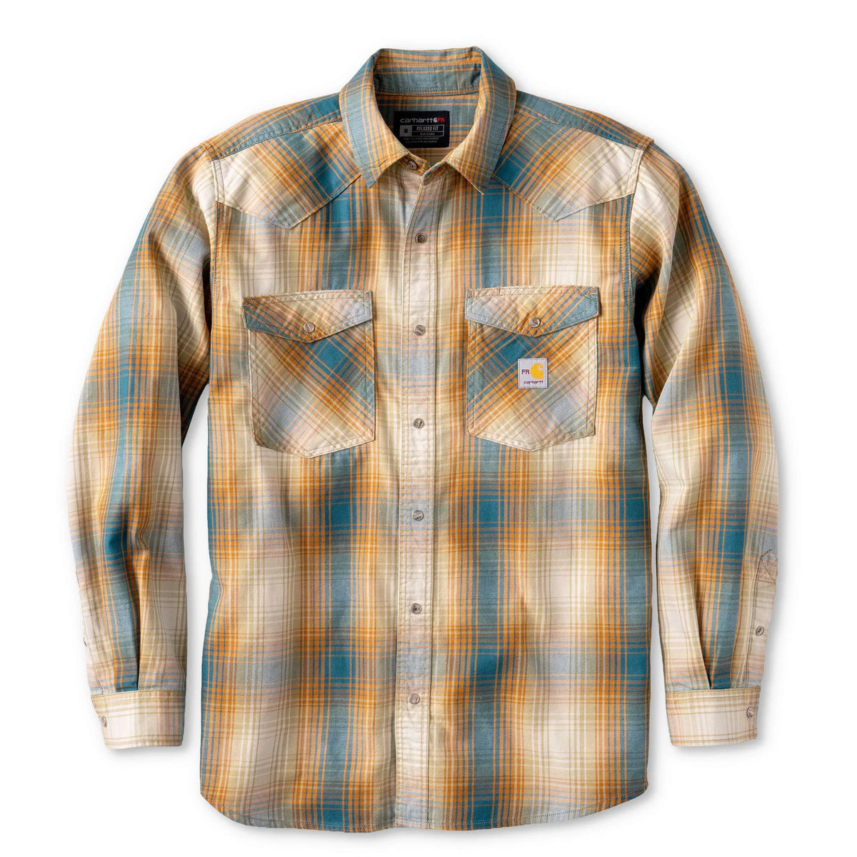 Flame Resistant Montana Relaxed Fit Midweight Twill Snap Front Plaid Shirt