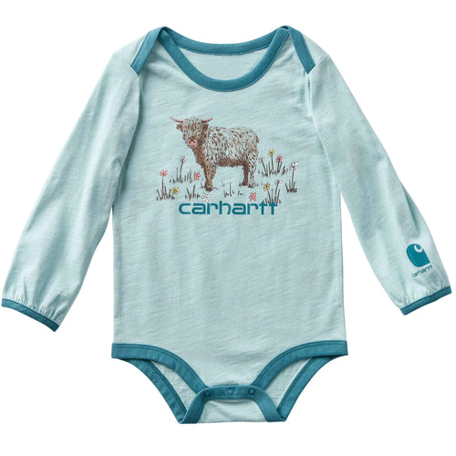 Girls' Long Sleeve Cow Bodysuit (Baby)