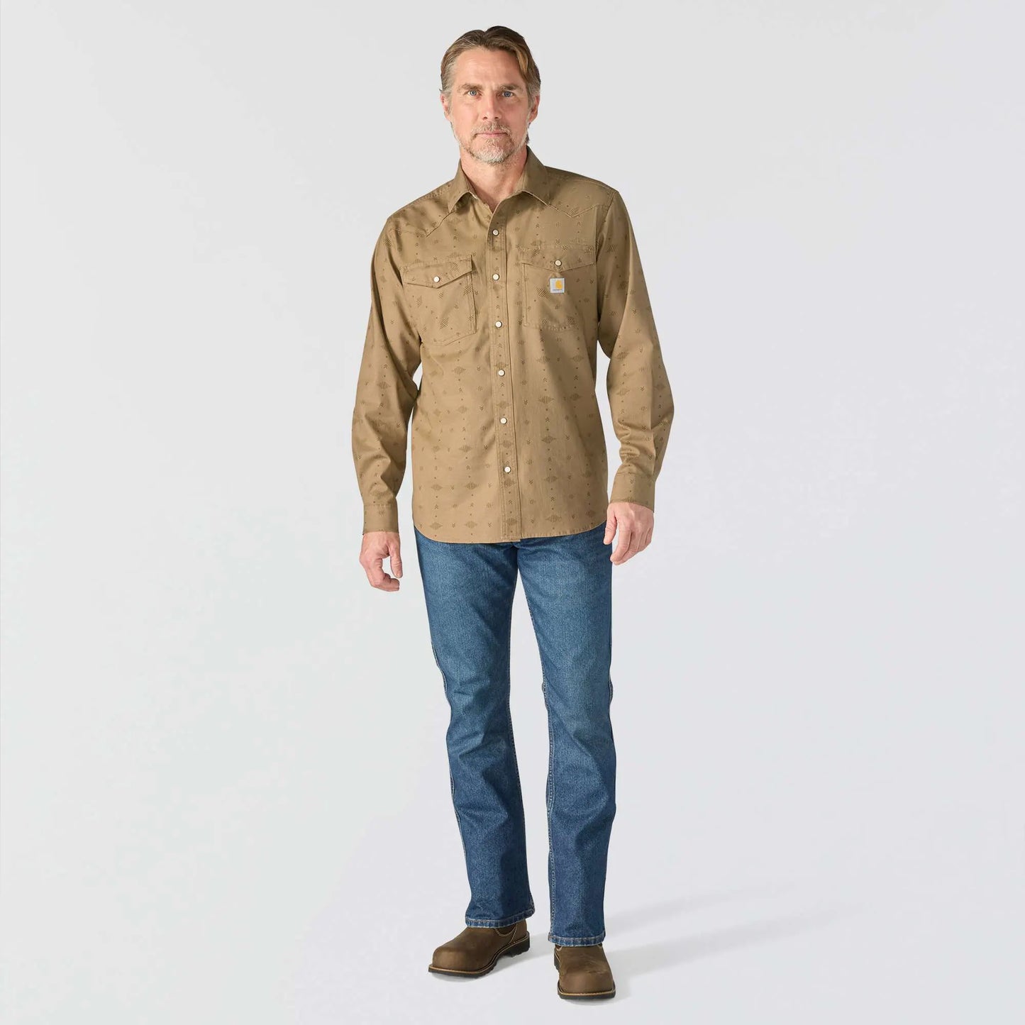 Montana Rugged Flex™ Relaxed Fit Lightweight Long-Sleeve Snap-Front Plaid Shirt